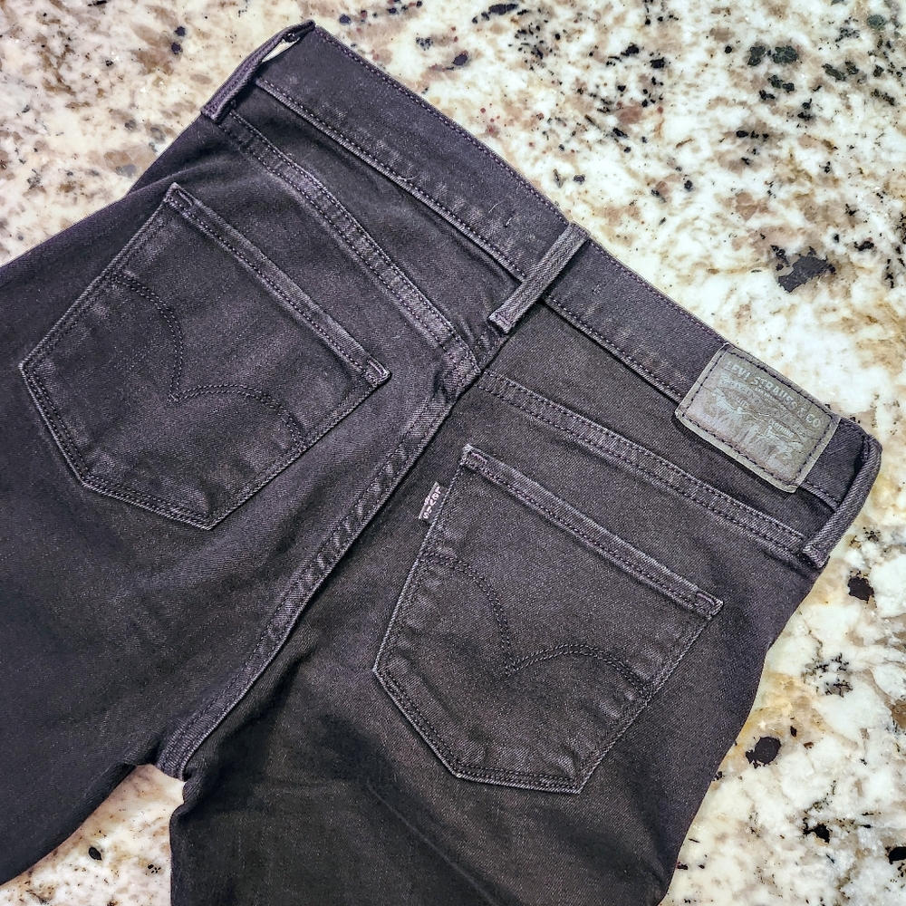 Levi's 314 Shaping Straight Jeans Mid Rise Size 25 - Picture 3 of 9
